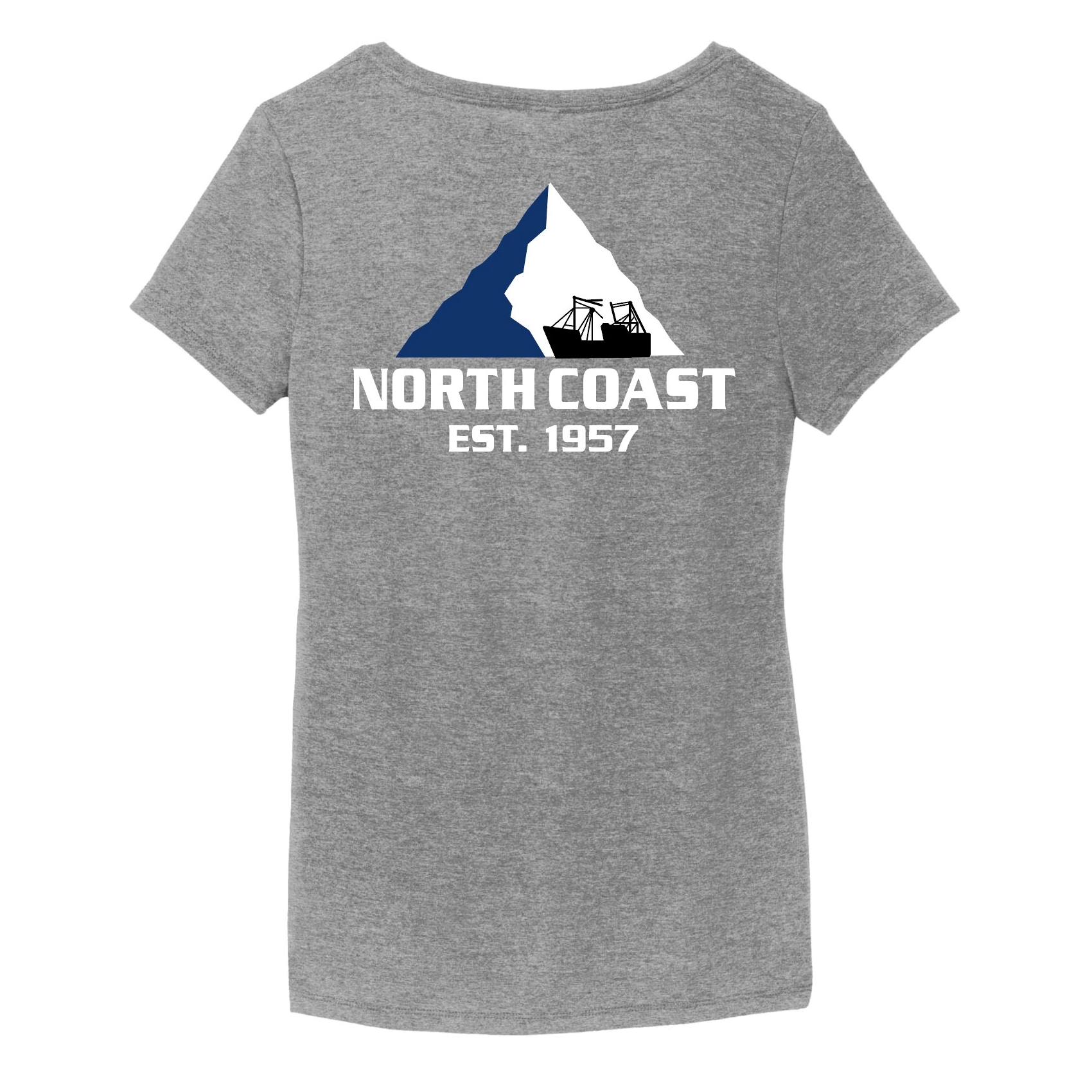 north coast seafoods grey womens tshirt