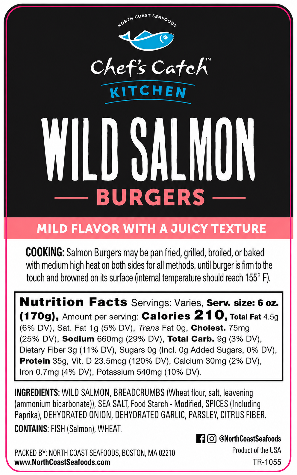WILD Salmon Burgers
