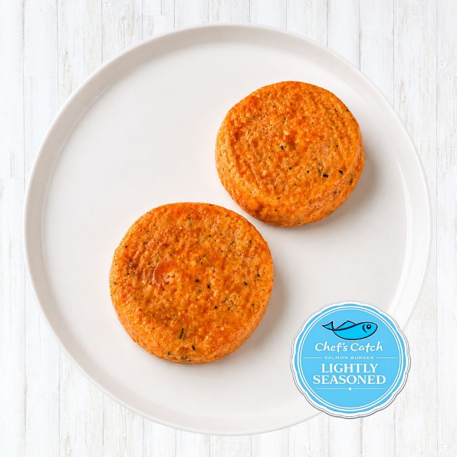 Lightly Seasoned Salmon Burgers