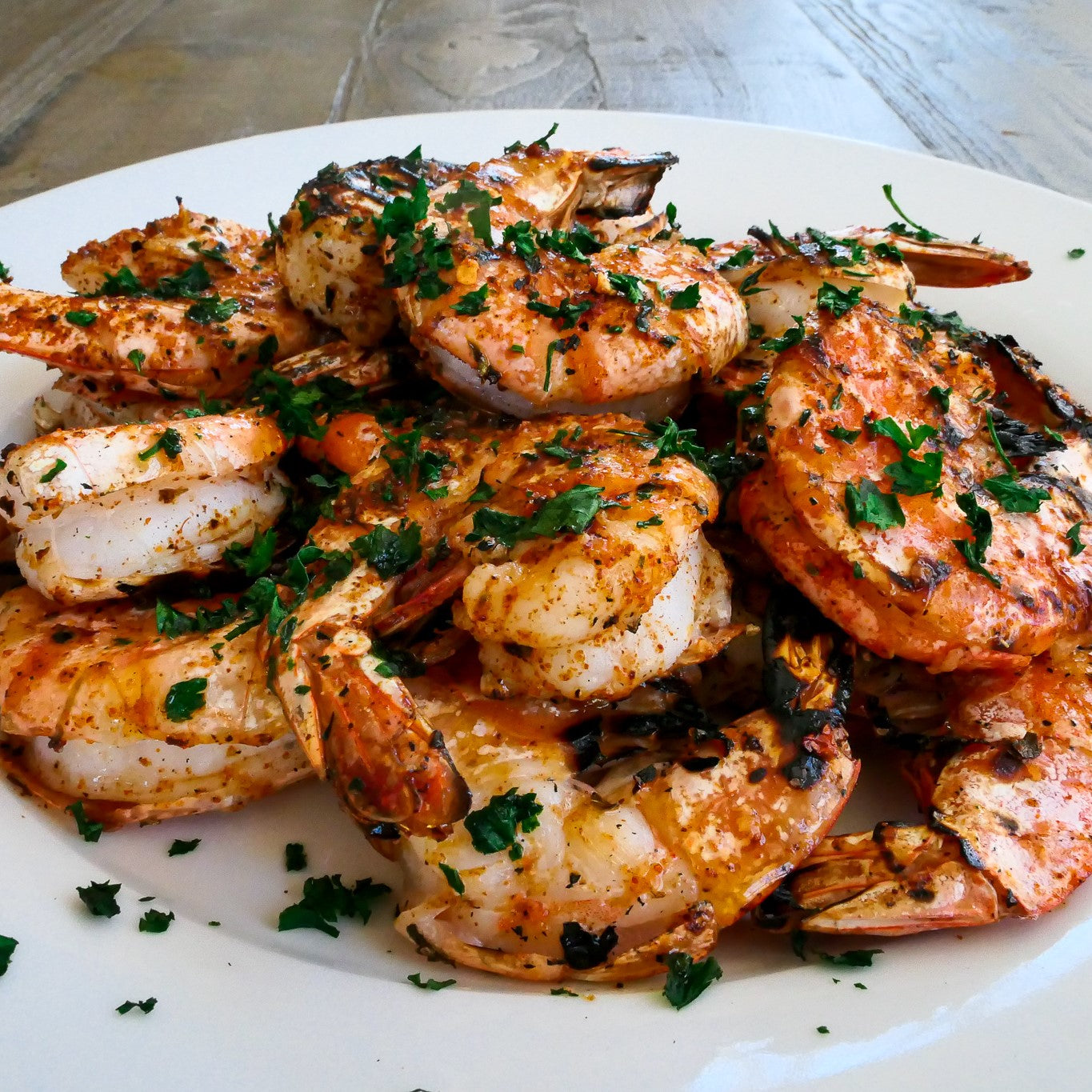 bag of shell on easy peel shrimp on a bed of ice