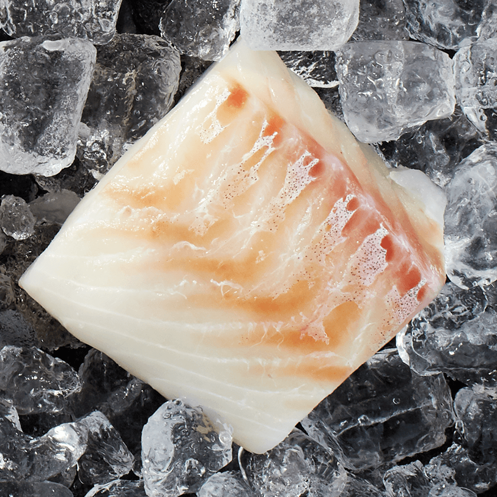 naked wild cod on ice